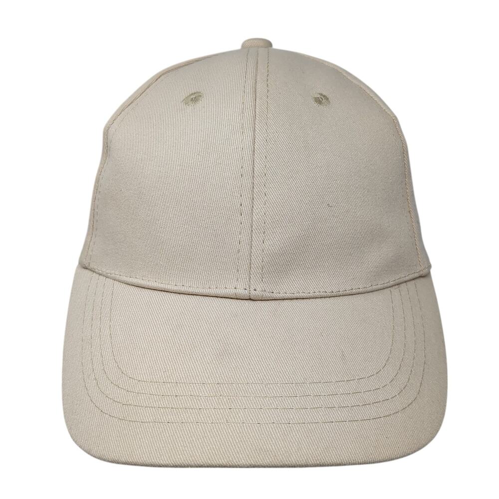 MV Sport Slideback Baseball Cap Beige One Size Adjustable Vented Holes Blank